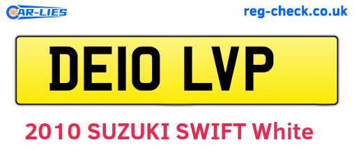 DE10LVP are the vehicle registration plates.