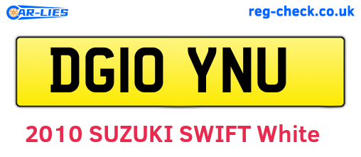 DG10YNU are the vehicle registration plates.