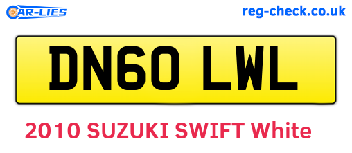 DN60LWL are the vehicle registration plates.