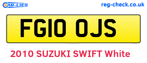 FG10OJS are the vehicle registration plates.