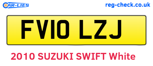 FV10LZJ are the vehicle registration plates.