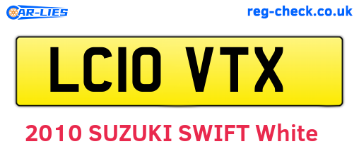 LC10VTX are the vehicle registration plates.