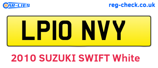 LP10NVY are the vehicle registration plates.