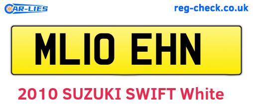 ML10EHN are the vehicle registration plates.