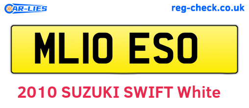 ML10ESO are the vehicle registration plates.