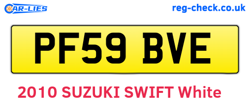 PF59BVE are the vehicle registration plates.
