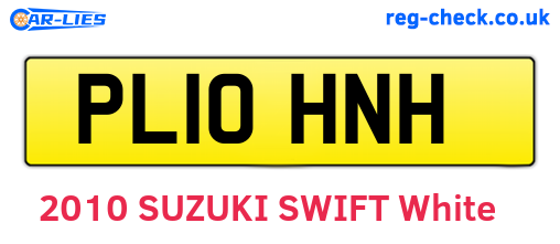 PL10HNH are the vehicle registration plates.