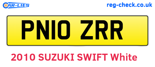 PN10ZRR are the vehicle registration plates.