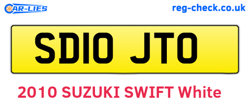 SD10JTO are the vehicle registration plates.