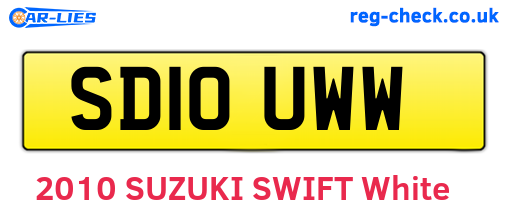 SD10UWW are the vehicle registration plates.