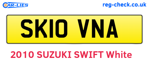 SK10VNA are the vehicle registration plates.