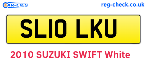 SL10LKU are the vehicle registration plates.