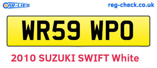 WR59WPO are the vehicle registration plates.