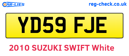 YD59FJE are the vehicle registration plates.