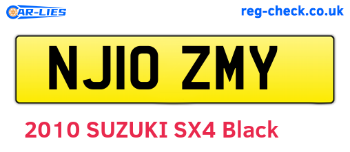 NJ10ZMY are the vehicle registration plates.