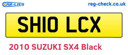 SH10LCX are the vehicle registration plates.
