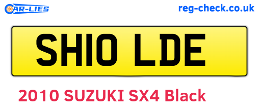 SH10LDE are the vehicle registration plates.