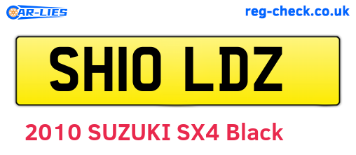 SH10LDZ are the vehicle registration plates.