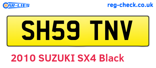 SH59TNV are the vehicle registration plates.