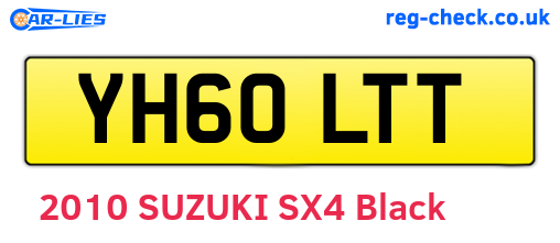 YH60LTT are the vehicle registration plates.
