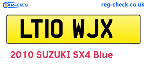 LT10WJX are the vehicle registration plates.