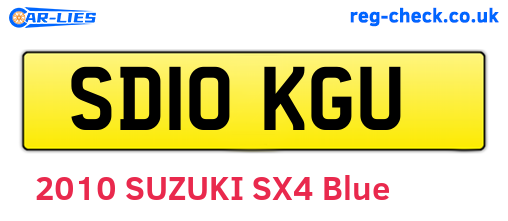 SD10KGU are the vehicle registration plates.