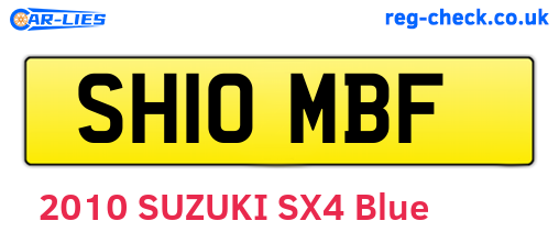 SH10MBF are the vehicle registration plates.