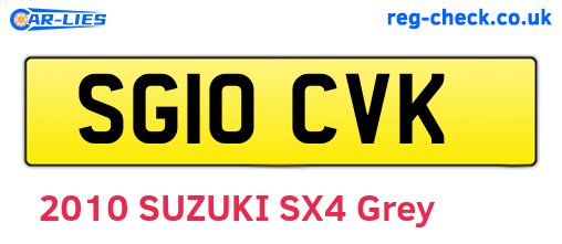 SG10CVK are the vehicle registration plates.
