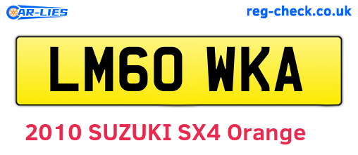 LM60WKA are the vehicle registration plates.