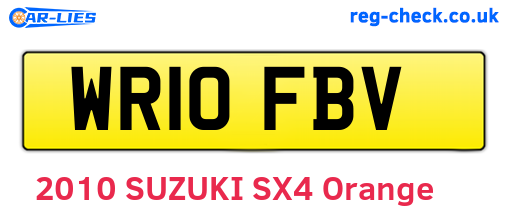 WR10FBV are the vehicle registration plates.