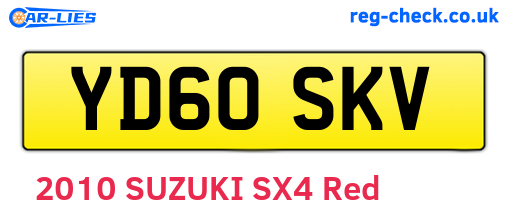 YD60SKV are the vehicle registration plates.