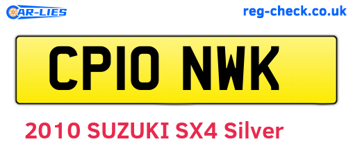 CP10NWK are the vehicle registration plates.