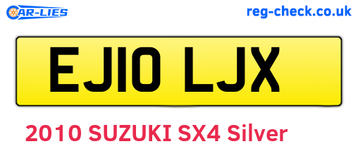EJ10LJX are the vehicle registration plates.