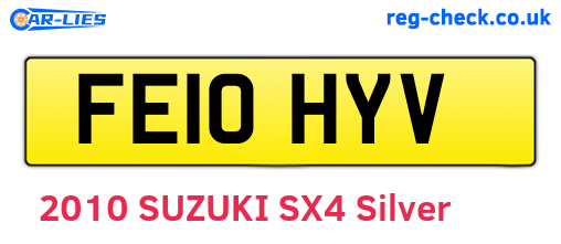 FE10HYV are the vehicle registration plates.