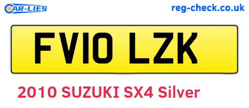 FV10LZK are the vehicle registration plates.
