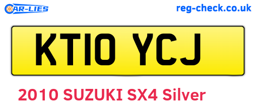 KT10YCJ are the vehicle registration plates.