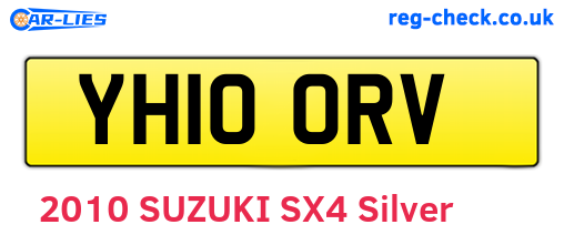 YH10ORV are the vehicle registration plates.