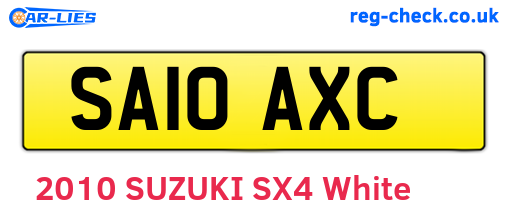 SA10AXC are the vehicle registration plates.