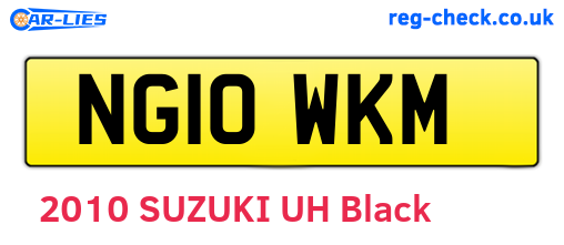 NG10WKM are the vehicle registration plates.
