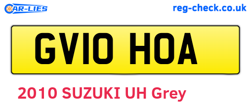GV10HOA are the vehicle registration plates.