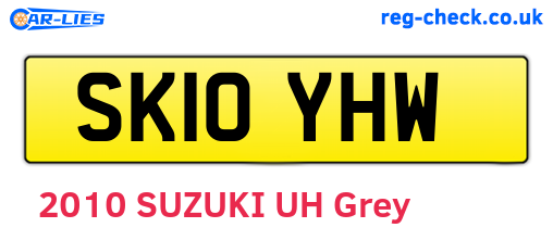 SK10YHW are the vehicle registration plates.