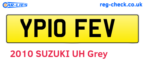 YP10FEV are the vehicle registration plates.