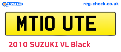 MT10UTE are the vehicle registration plates.