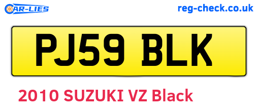 PJ59BLK are the vehicle registration plates.