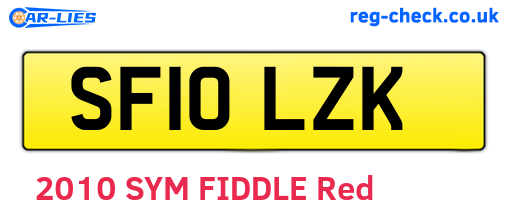 SF10LZK are the vehicle registration plates.