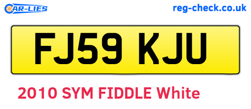 FJ59KJU are the vehicle registration plates.
