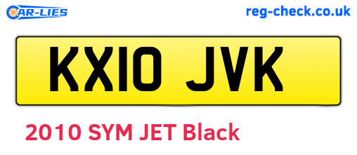 KX10JVK are the vehicle registration plates.