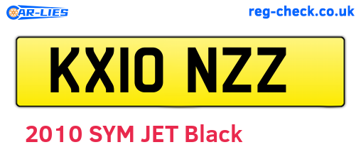 KX10NZZ are the vehicle registration plates.