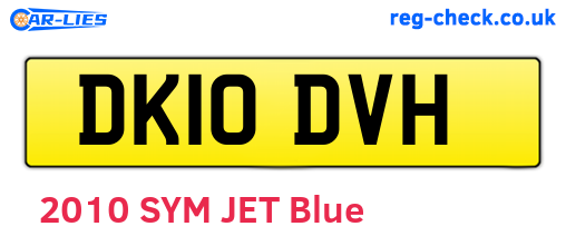 DK10DVH are the vehicle registration plates.