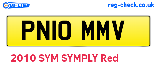 PN10MMV are the vehicle registration plates.